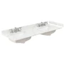 Wyndham Collection Deborah 60" Free Standing Double Basin Vanity Set with Cabinet, Quartz Vanity Top, and Medicine Cabinet