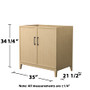 Wyndham Collection Elan 35" Single Free Standing Vanity Cabinet Only - Less Vanity Top