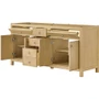 Wyndham Collection Rian 72" Double Free Standing Vanity Cabinet Only - Less Vanity Top