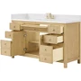 Wyndham Collection Rian 60" Free Standing Single Basin Vanity Set with Cabinet and Quartz Vanity Top