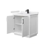 Wyndham Collection Strada 36" Free Standing Single Basin Vanity Set with Cabinet and Cultured Marble Vanity Top
