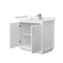 Wyndham Collection Strada 36" Free Standing Single Basin Vanity Set with Cabinet and Cultured Marble Vanity Top