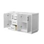 Wyndham Collection Strada 59" Double Free Standing Vanity Cabinet Only - Less Vanity Top