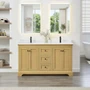 Wyndham Collection Avery 60" Free Standing Double Basin Vanity Set with Cabinet and Quartz Vanity Top