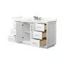 Wyndham Collection Strada 60" Free Standing Single Basin Vanity Set with Cabinet and Quartz Vanity Top