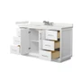 Wyndham Collection Strada 60" Free Standing Single Basin Vanity Set with Cabinet and Quartz Vanity Top