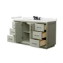 Wyndham Collection Strada 60" Free Standing Single Basin Vanity Set with Cabinet and Quartz Vanity Top