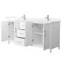 Wyndham Collection Elan 72" Free Standing Double Basin Vanity Set with Cabinet and Cultured Marble Vanity Top