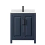 Wyndham Collection Daria 30" Free Standing Single Basin Vanity Set with Cabinet and Quartz Vanity Top