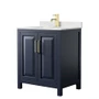 Wyndham Collection Daria 30" Free Standing Single Basin Vanity Set with Cabinet and Quartz Vanity Top