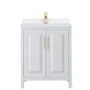 Wyndham Collection Daria 30" Free Standing Single Basin Vanity Set with Cabinet and Quartz Vanity Top