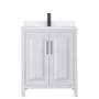 Wyndham Collection Daria 30" Free Standing Single Basin Vanity Set with Cabinet and Quartz Vanity Top