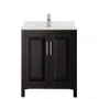 Wyndham Collection Daria 30" Free Standing Single Basin Vanity Set with Cabinet and Quartz Vanity Top