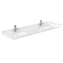 Wyndham Collection Palmilla 72" Free Standing Double Basin Vanity Set with Cabinet and Cultured Marble Vanity Top