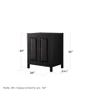Wyndham Collection Daria 29" Single Free Standing Vanity Cabinet Only - Less Vanity Top