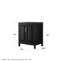 Wyndham Collection Daria 29" Single Free Standing Vanity Cabinet Only - Less Vanity Top