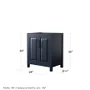 Wyndham Collection Daria 29" Single Free Standing Vanity Cabinet Only - Less Vanity Top