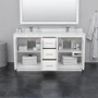 Wyndham Collection Icon 66" Free Standing Double Basin Vanity Set with Cabinet and Quartz Vanity Top