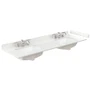 Wyndham Collection Icon 66" Free Standing Double Basin Vanity Set with Cabinet and Quartz Vanity Top