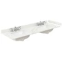 Wyndham Collection Icon 66" Free Standing Double Basin Vanity Set with Cabinet and Quartz Vanity Top