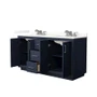 Wyndham Collection Icon 66" Free Standing Double Basin Vanity Set with Cabinet and Quartz Vanity Top