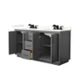 Wyndham Collection Icon 66" Free Standing Double Basin Vanity Set with Cabinet and Quartz Vanity Top