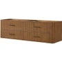 Wyndham Collection Francesca WM 72" Double Wall Mounted Vanity Cabinet Only - Less Vanity Top