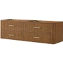Wyndham Collection Francesca WM 72" Double Wall Mounted Vanity Cabinet Only - Less Vanity Top