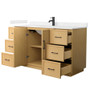 Wyndham Collection Elan TK 60" Free Standing Single Basin Vanity Set with Cabinet and Cultured Marble Vanity Top