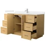 Wyndham Collection Elan TK 60" Free Standing Single Basin Vanity Set with Cabinet and Cultured Marble Vanity Top