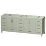 Wyndham Collection Sheffield 84" Double Free Standing Vanity Cabinet Only - Less Vanity Top