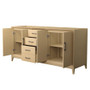 Wyndham Collection Janna 72" Double Free Standing Vanity Cabinet Only - Less Vanity Top