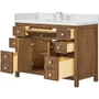 Wyndham Collection Rian 48" Free Standing Single Basin Vanity Set with Cabinet and Quartz Vanity Top