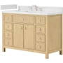 Wyndham Collection Rian 48" Free Standing Single Basin Vanity Set with Cabinet and Quartz Vanity Top