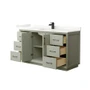 Wyndham Collection Strada 60" Free Standing Single Basin Vanity Set with Cabinet and Quartz Vanity Top