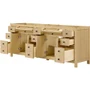 Wyndham Collection Rian 84" Double Free Standing Vanity Cabinet Only - Less Vanity Top