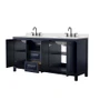 Wyndham Collection Daria 72" Free Standing Double Basin Vanity Set with Cabinet and Quartz Vanity Top