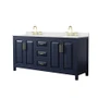 Wyndham Collection Daria 72" Free Standing Double Basin Vanity Set with Cabinet and Quartz Vanity Top