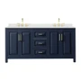 Wyndham Collection Daria 72" Free Standing Double Basin Vanity Set with Cabinet and Quartz Vanity Top