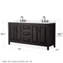 Wyndham Collection Daria 72" Free Standing Double Basin Vanity Set with Cabinet and Quartz Vanity Top