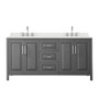 Wyndham Collection Daria 72" Free Standing Double Basin Vanity Set with Cabinet and Quartz Vanity Top