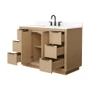 Wyndham Collection Maroni 48" Free Standing Single Basin Vanity Set with Cabinet and Quartz Vanity Top