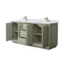 Wyndham Collection Strada 72" Free Standing Double Basin Vanity Set with Cabinet and Marble Vanity Top