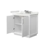 Wyndham Collection Strada 36" Free Standing Single Basin Vanity Set with Cabinet and Quartz Vanity Top