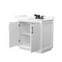 Wyndham Collection Strada 36" Free Standing Single Basin Vanity Set with Cabinet and Quartz Vanity Top