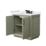 Wyndham Collection Strada 36" Free Standing Single Basin Vanity Set with Cabinet and Quartz Vanity Top
