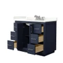Wyndham Collection Icon 42" Free Standing Single Basin Vanity Set with Cabinet and Quartz Vanity Top