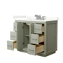 Wyndham Collection Icon 42" Free Standing Single Basin Vanity Set with Cabinet and Quartz Vanity Top