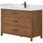 Wyndham Collection Isola 48" Free Standing Single Basin Vanity Set with Cabinet and Quartz Vanity Top