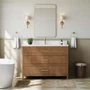 Wyndham Collection Isola 48" Free Standing Single Basin Vanity Set with Cabinet and Quartz Vanity Top